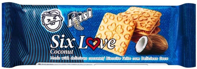 Risi Six Love Coconut Bakery Biscuit (200 g, Pack of 12)