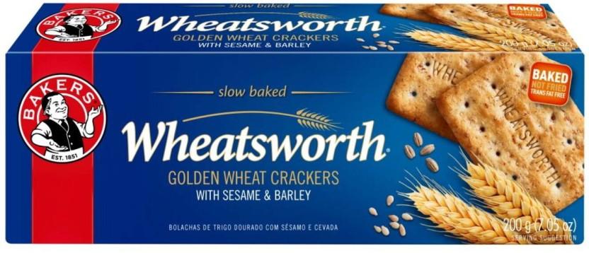 Bakers Wheatsworth Golden Wheat Crackers (200 g)