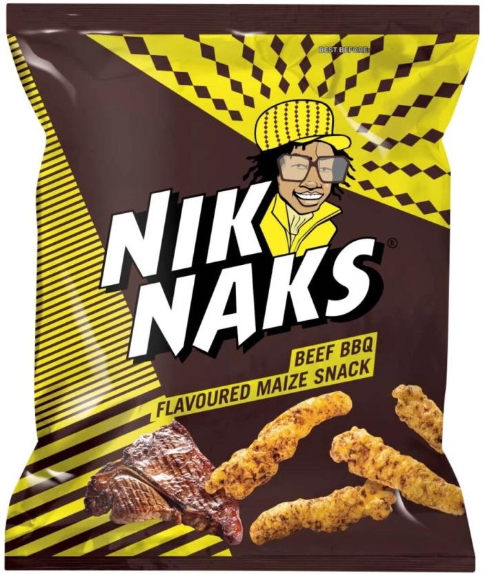 Simba Nik Naks Beef BBQ Flavoured Maize Snack Puffcorn (1 x 135 g)
