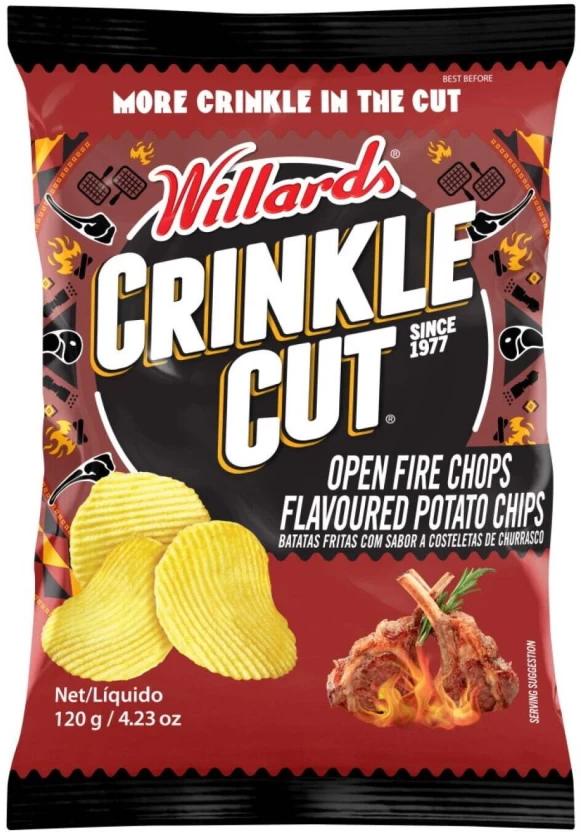 Willards Crinkle Cut Open Fire Chops Flavoured Potato Chips (1 x 120 g)