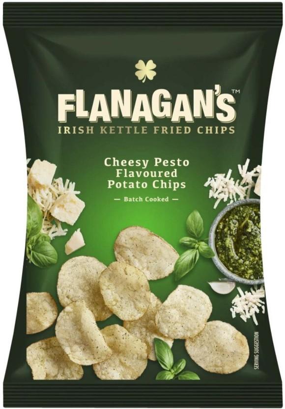 Flanagan's Cheesy Pesto Chips (1 x 120 g)