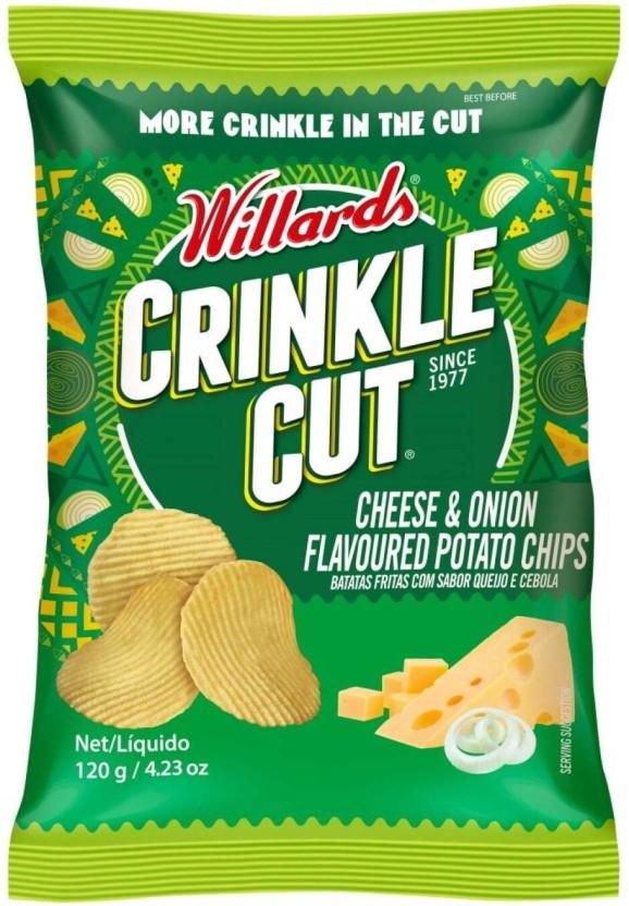 Willards Crinkle Cut Cheese & Onion Flavoured Potato Chips (1 x 120 g)