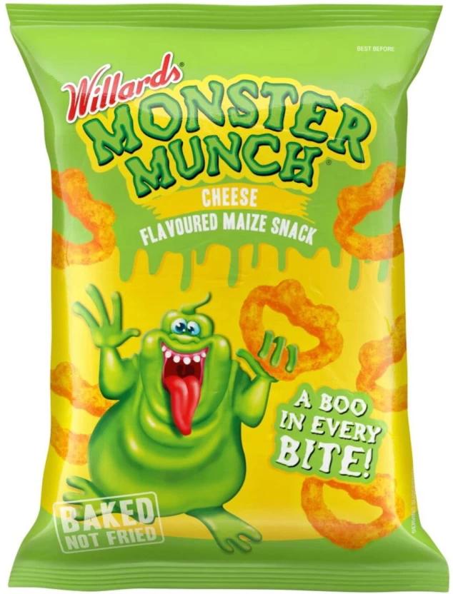 Willards Monster Munch Cheese Flavoured Maize Snack Chips (1 x 100 g)