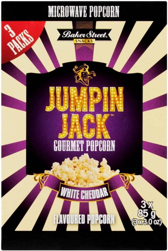 Jumpin Jack Microwave Gourmet White Cheddar Popcorn (85 g, Pack of 3)