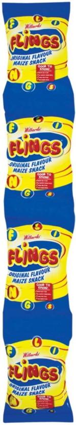 Willards Flings Strips Maize Snack Puffcorn (25 x 12 g)