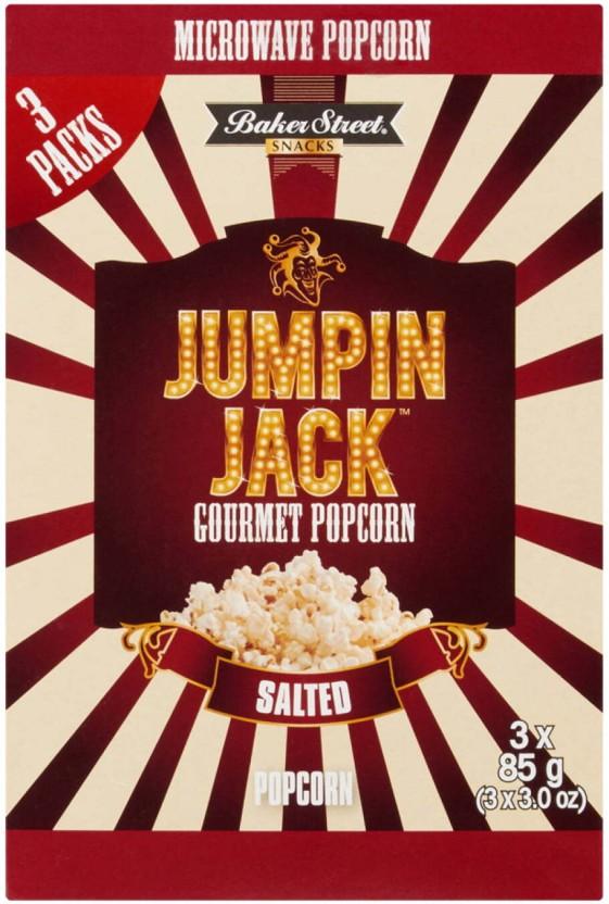 Jumpin Jack Microwave Gourmet Salted Popcorn (85 g, Pack of 3)