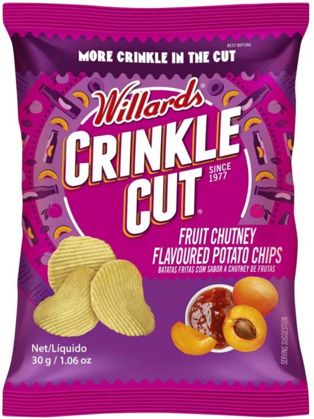 Willards Crinkle Cut Fruit Chutney Flavoured Potato Chips (48 x 30 g)