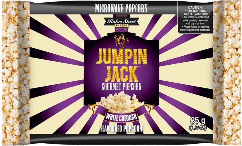 Jumpin Jack Microwave Gourmet White Cheddar Popcorn (85 g, Pack of 48)