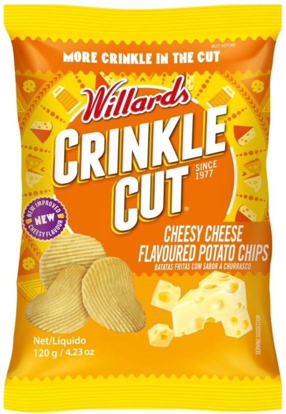 Willards Crinkle Cut Cheese Flavoured Potato Chips (20 x 120 g)