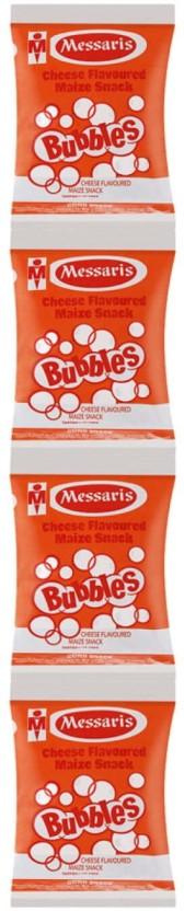 Messaris Bubbles Cheese Flavoured Maize Snack Puffcorn (4 x 20 g)