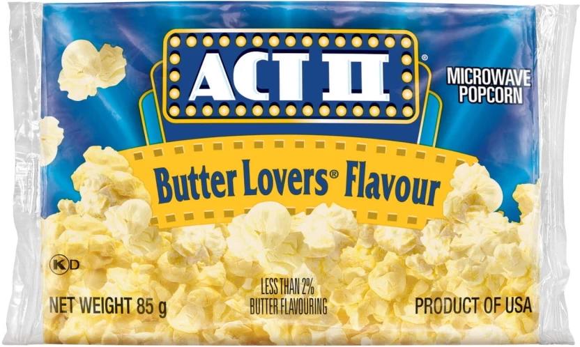 Act II Butter Lovers Flavour Butter Popcorn (85 g, Pack of 12)