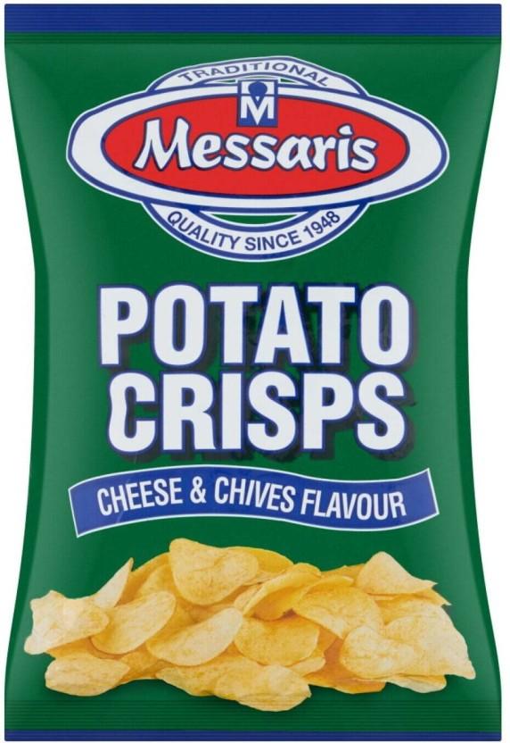 Messaris Potato Crisps Cheese & Chives Chips (1 x 125 g)