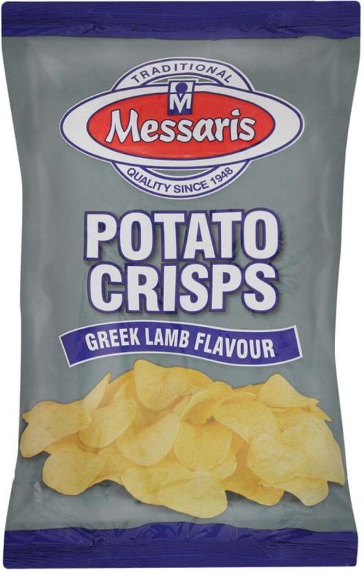 Messaris Potato Crisps Greek Lamb Chips (12 x 125 g)