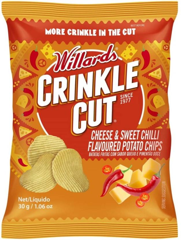 Willards Crinkle Cut Cheese & Sweet Chilli Flavoured Potato Chips (1 x 30 g)