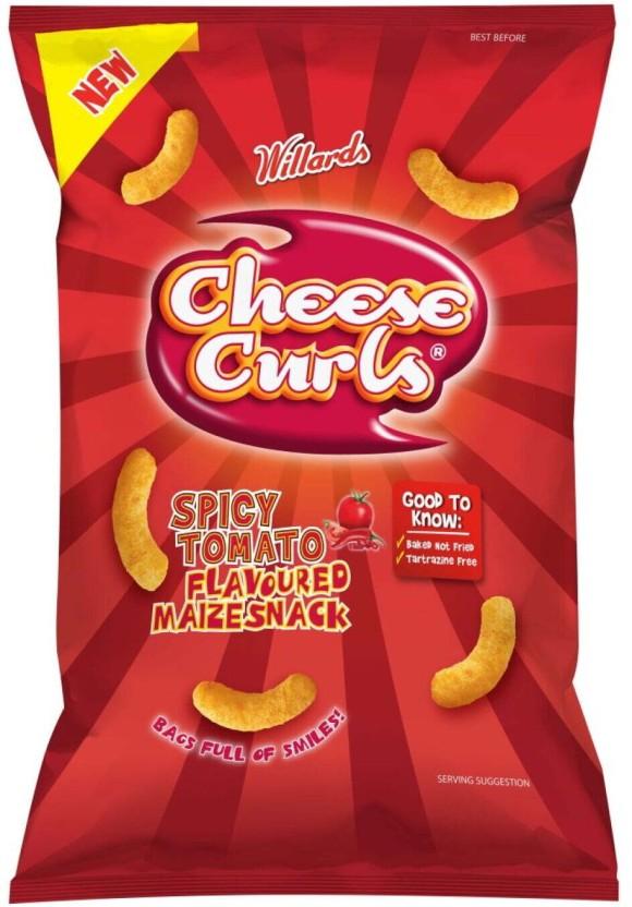 Willards Cheese Curls Spicy Tomato Maize Snack (1 x 100 g)