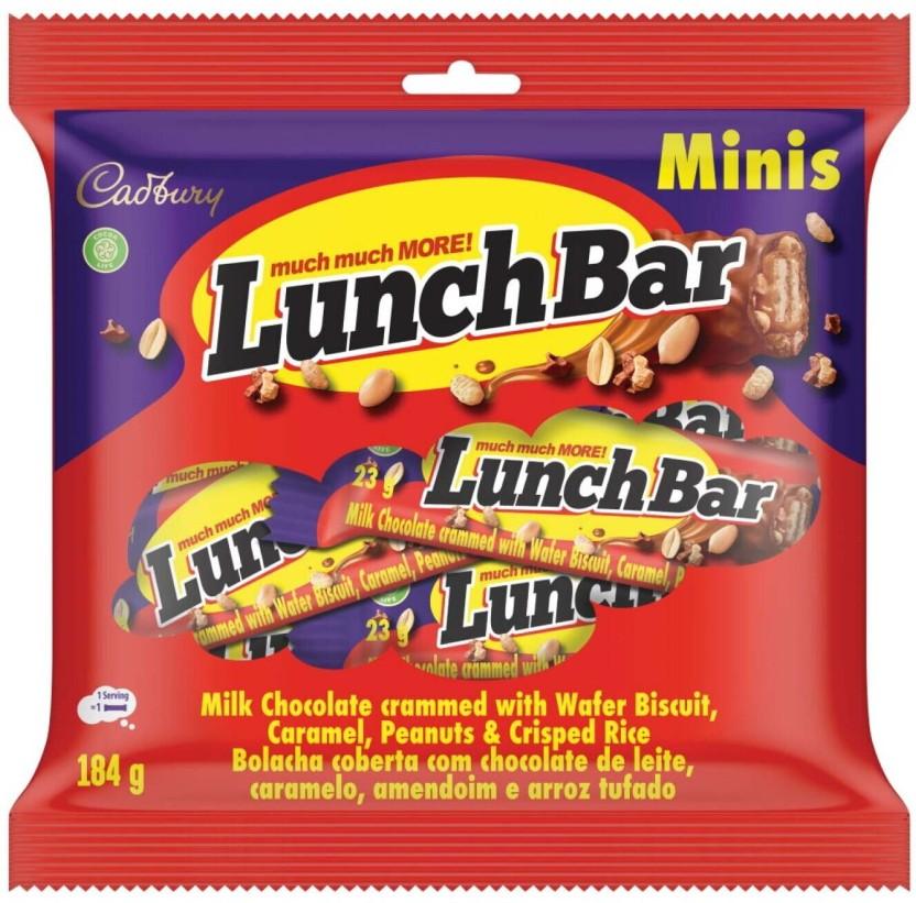 Cadbury Lunch bar Milk Chocolate Bars (184 g)