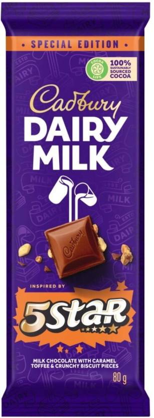Cadbury Chocolate 5 Star Milk Chocolate Slabs (80 g)