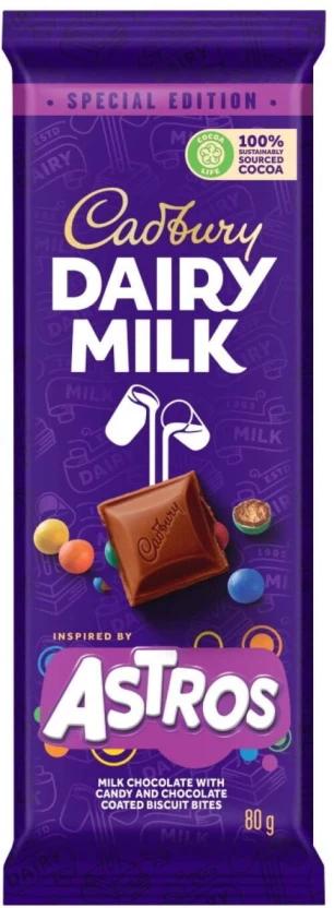 Cadbury Chocolate Astros Milk Chocolate Slabs (12 x 80 g)