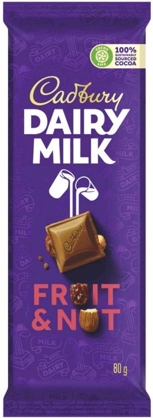 Cadbury Dairy Milk Fruit and Nut Fruit and Nuts Chocolate Slabs (80 g)