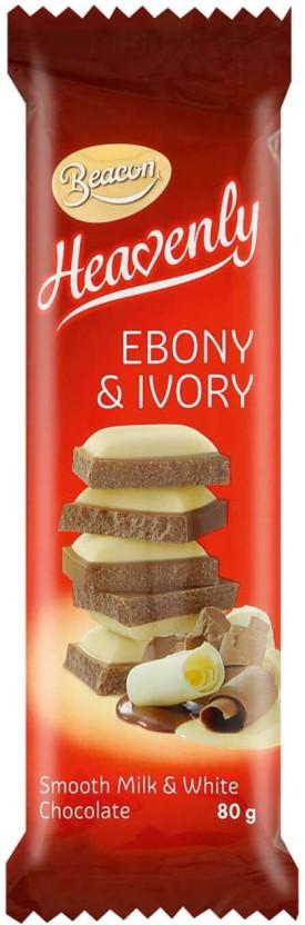 Beacon Heavenly Ebony and Ivory White Chocolate Slabs (80 g)