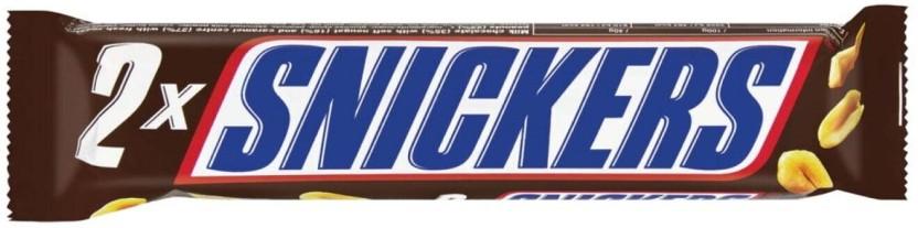 Snickers Caramel, Peanuts and Nougat 2 Milk Chocolate Bars (80 g)