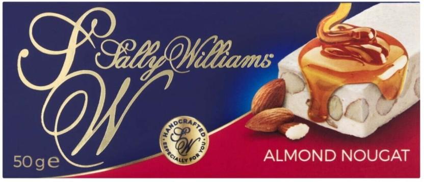 Sally Williams Roasted Almond Nougat White Chocolate Bars (50 g)