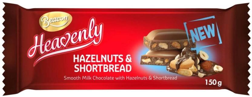 Beacon Heavenly Hazelnuts Shortbread Milk Chocolate Slabs (150 g)