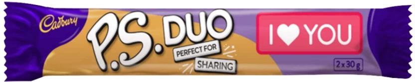 Cadbury P.S. Duo Milk Chocolate Bars (60 g)