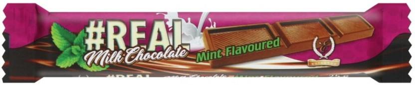 Real Mint Flavoured Milk Chocolate Bars (24 x 25 g)