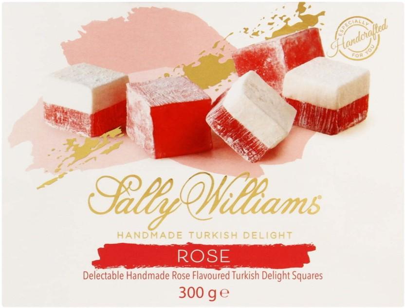 Sally Williams Handmade Turkish Delight Rose White Chocolate Bars (300 g)