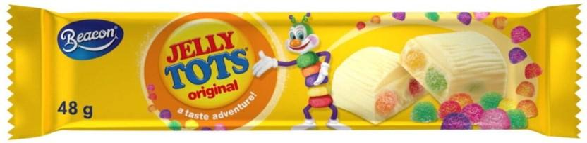 Beacon Jelly Tots Original White Chocolate Bars (40 x 48 g)