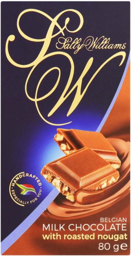 Sally Williams Belgian Milk Chocolate with Roasted Nougat Milk Chocolate Slabs (80 g)