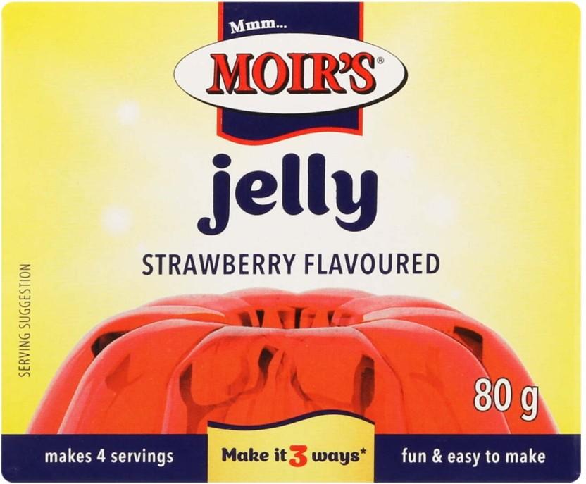 Moir's Strawberry Flavour Jelly Crystals (48 x 80 g)