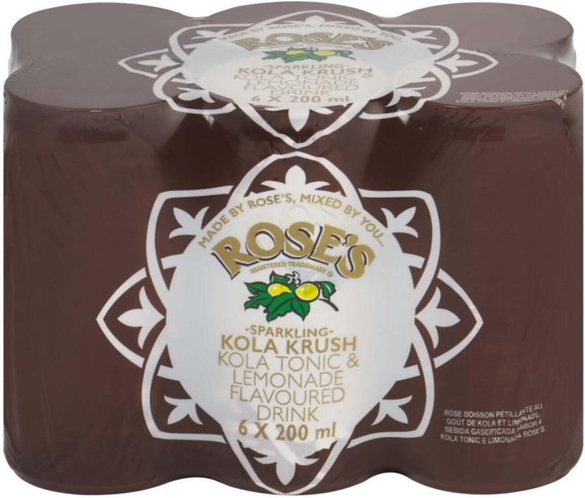 Rose'S Kola Tonic and Lemonade Flavoured Drink (6 x 200 ml)