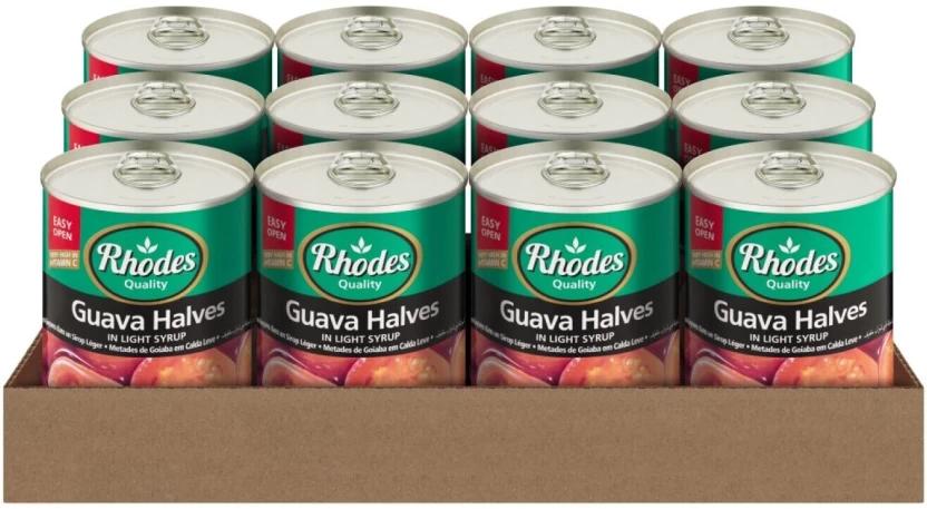 Rhodes Guava Halves in Syrup Fruits (410 g, Pack of 12)