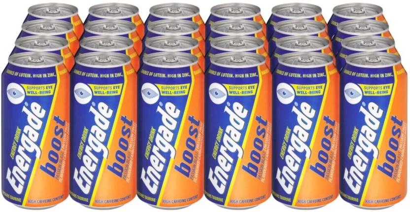 Energade Carbonated Energy Drink Energy Drink (Passion Fruit Flavoured, 24 x 440 ml)