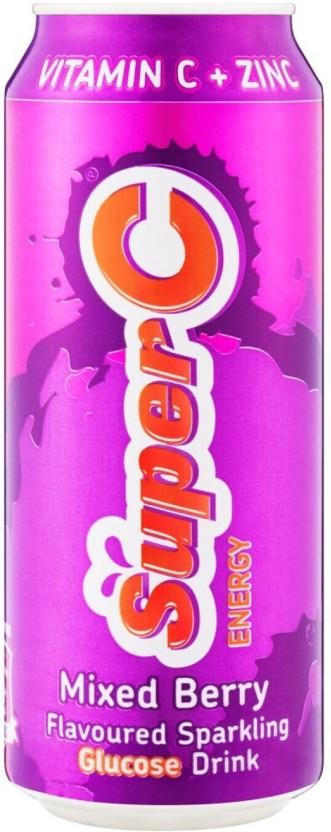 Super C Flavoured Sparkling Glucose Energy Drink (Mixed Berry Flavoured, 500 ml)