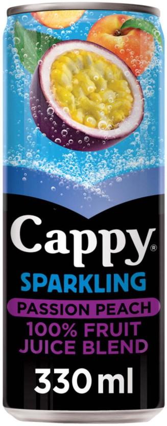 Cappy Sparkling Passion Peach 100% Fruit Juice Blend (6 x 330 ml)