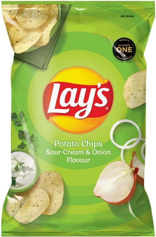 Lay's Sour Cream & Onion Falvour Potato Chips (20 x 120 g)