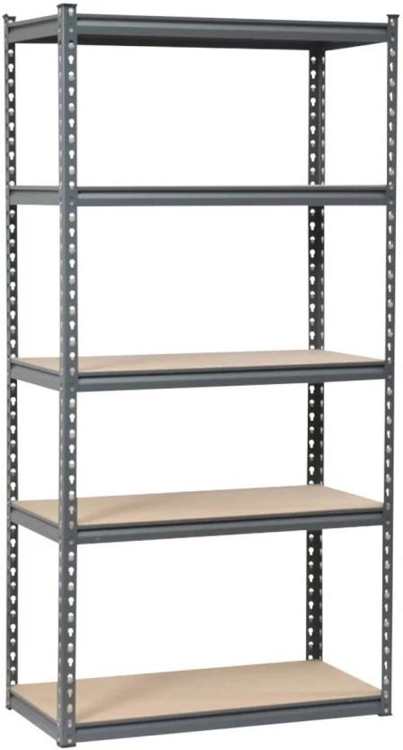 Wildberry 5 Tier MDF Metal Shelving 250kg Stainless Steel Rack Shelf For  Storage (Number of Shelves - 4)