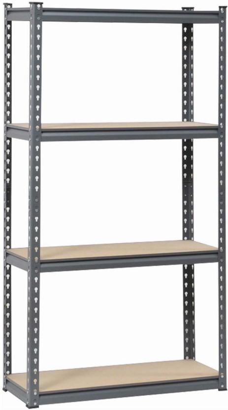 Wildberry 4 Tier MDF Metal Shelving 150kg Stainless Steel Rack Shelf For  Storage (Number of Shelves - 4)