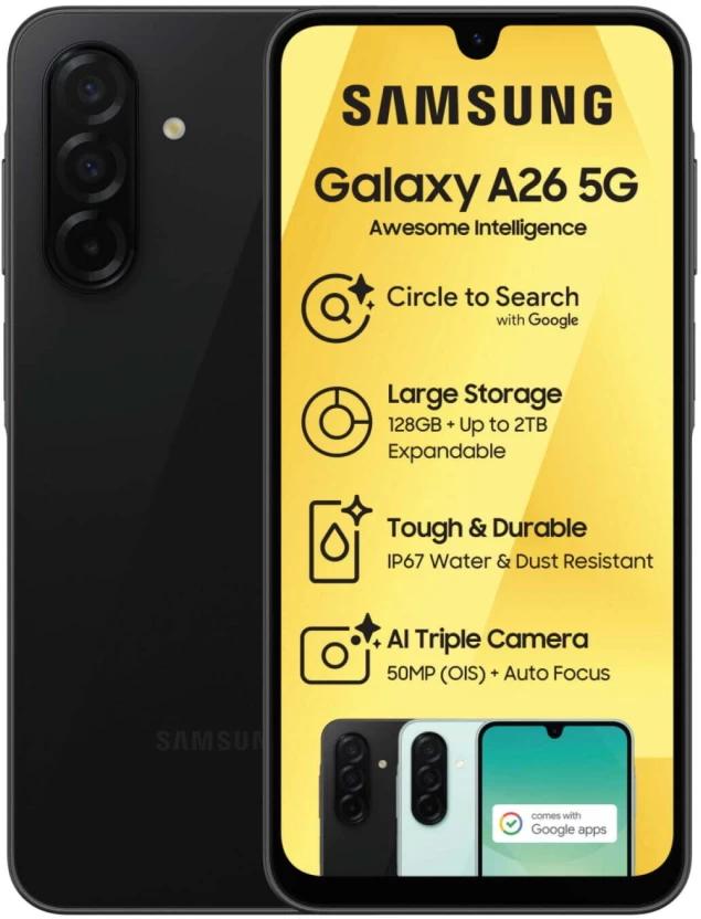Samsung Galaxy A26 5G (Black, 128 GB) (6 GB RAM)