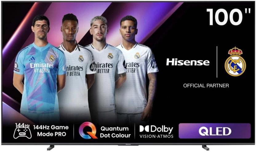 Hisense 254 cm (100 inch) QLED Ultra HD (4K) VIDAA TV 2024 Edition