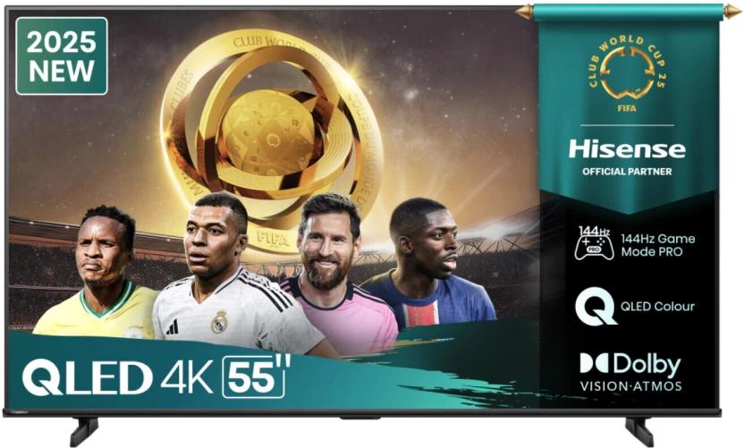 Hisense 139 cm (55 inch) QLED Ultra HD (4K) VIDAA TV 2025 Edition