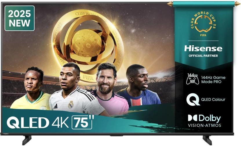 Hisense 190.5 cm (75 inch) QLED Ultra HD (4K) VIDAA TV 2025 Edition