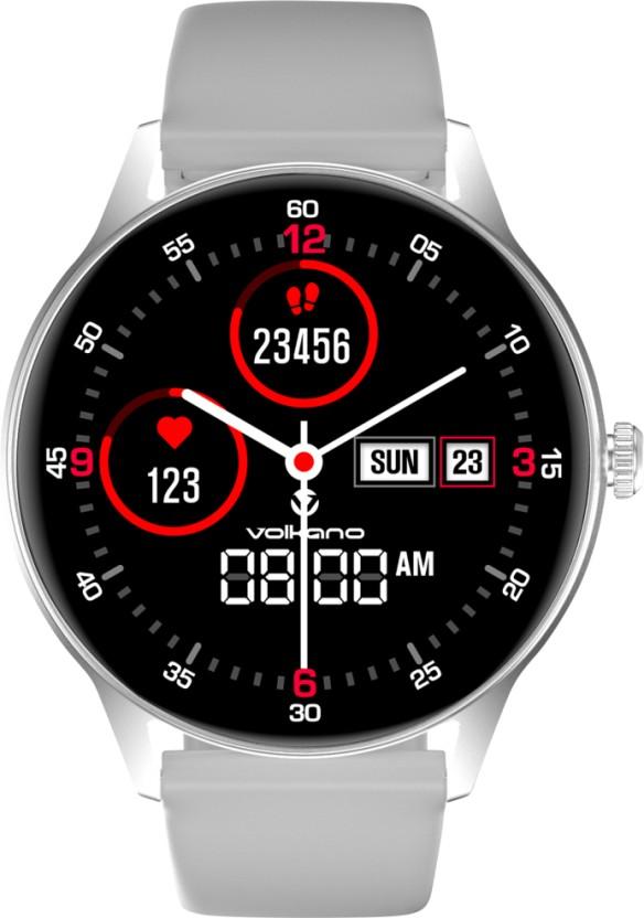 Volkano Fit Soul Series Smartwatch (Grey Strap, Free-size)