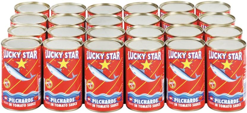 Lucky Star Pilchards in Tomato Sauce Sea Foods (155 g, Pack of 24)