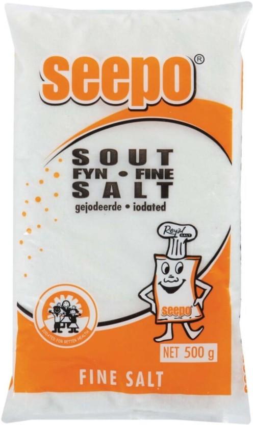 Seepo Sout Fine Iodized Salt (500 g, Pack of 40)