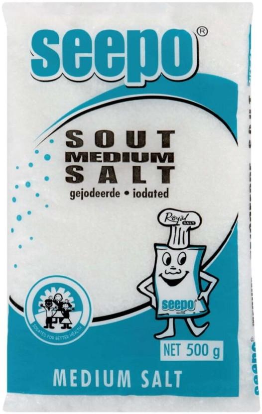 Seepo Sout Medium Iodized Salt (500 g, Pack of 40)