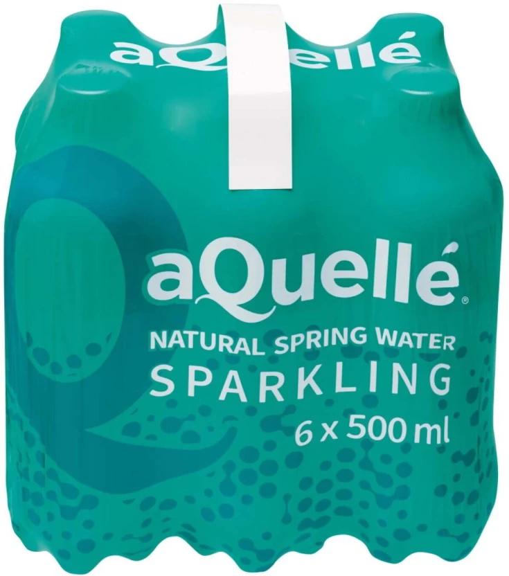 aQuelle Natural Spring Sparkling Mineral Water (6 x 500 ml)